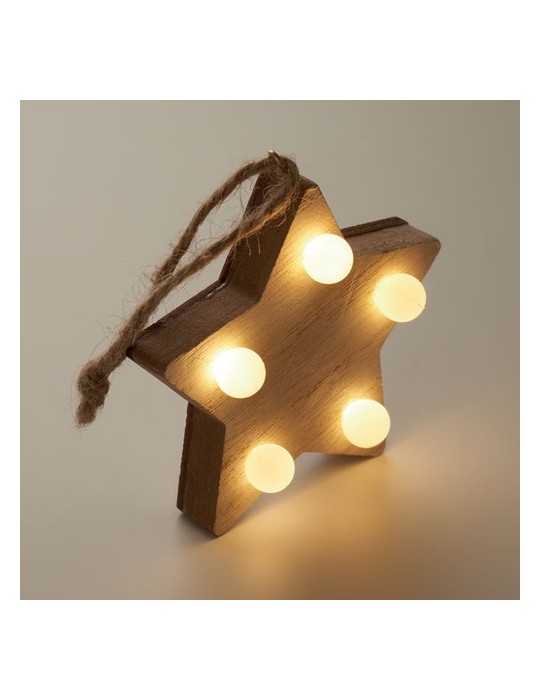 Étoile en Bois Personnalisée | LALIE | Décoration de Noël Lumineuse