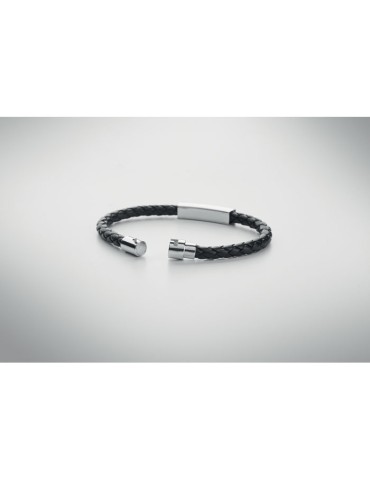 Bracelet tressé en simili cuir personnalisable