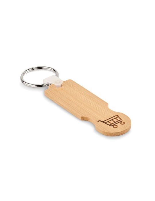 Porte-clés jeton personnalisable en bambou