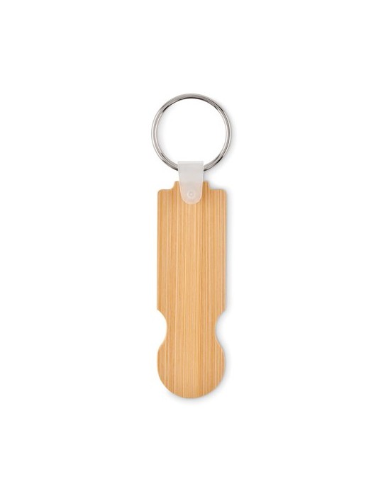 Porte-clés jeton personnalisable en bambou