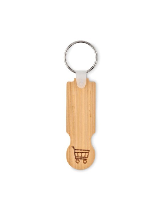 Porte-clés jeton personnalisable en bambou