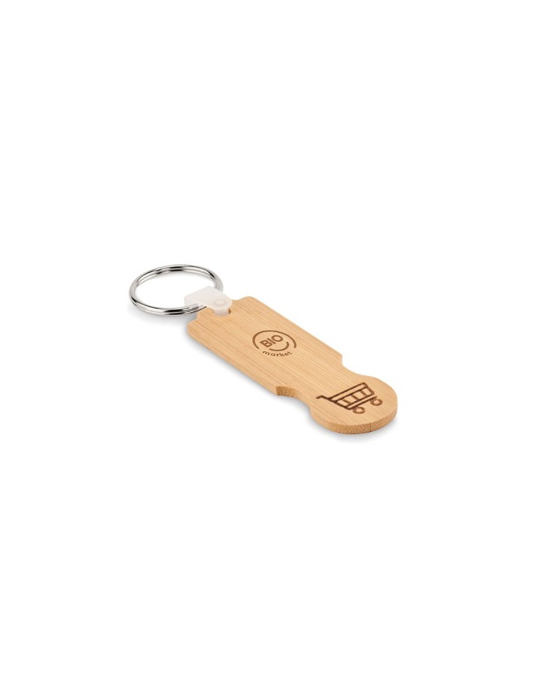 Porte-clés jeton personnalisable en bambou