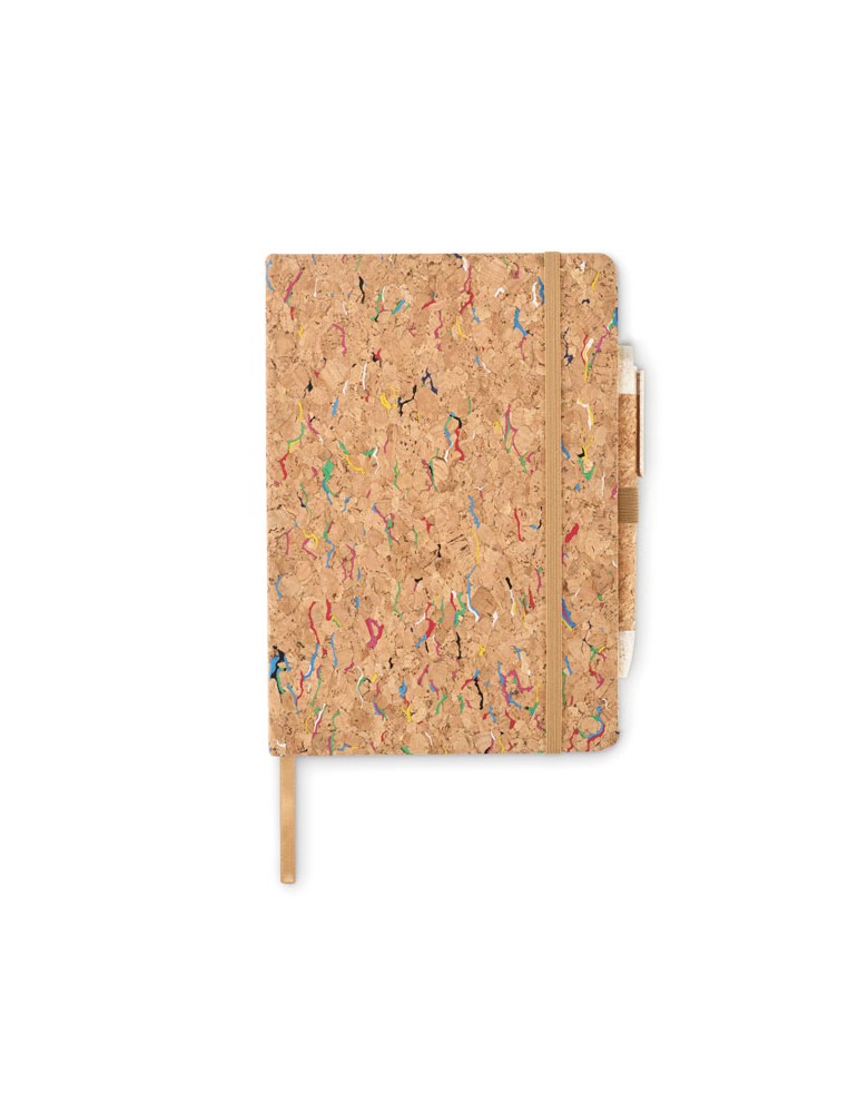 Cahier A5 en liège de couleur CORNOTA personnalisable