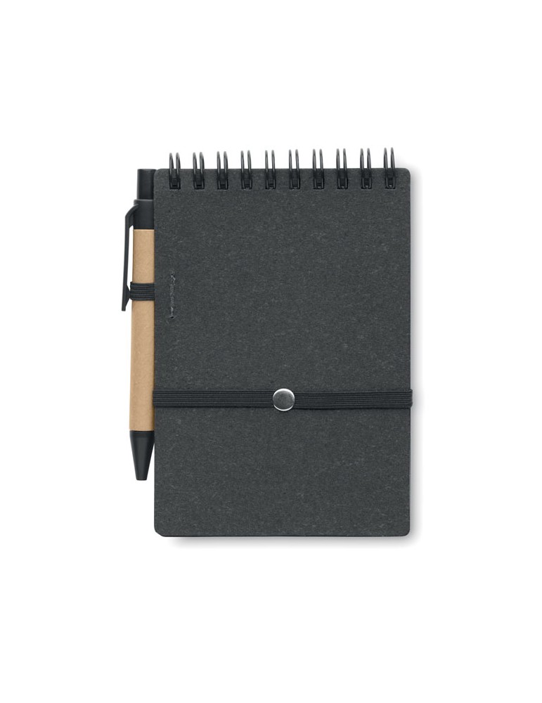 Cahier recyclé et stylo à bille publicitaire NOTIE