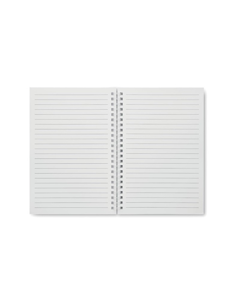 Cahier A5 en carton recyclé publicitaire RECARNOTE