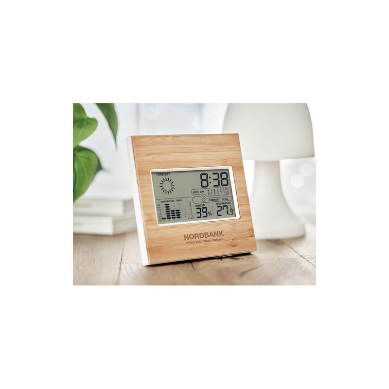 Station Météo en Bambou TURKU - Élégance et Précision