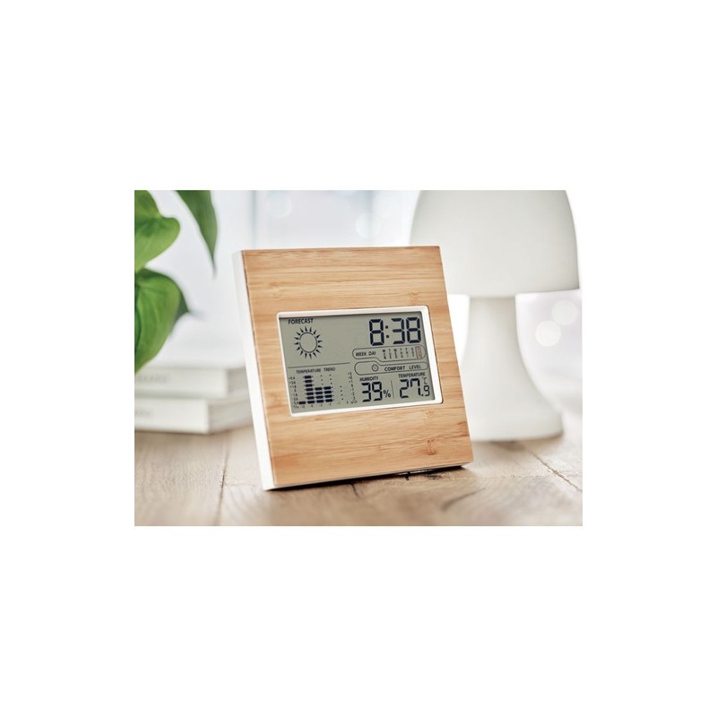 Station Météo en Bambou TURKU - Élégance et Précision