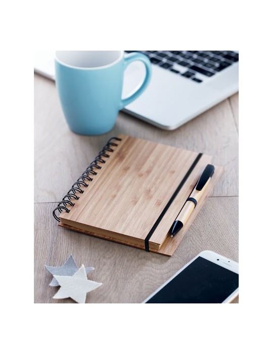 Écolo Carnet et Stylo en Bambou - Cadeau d'Entreprise