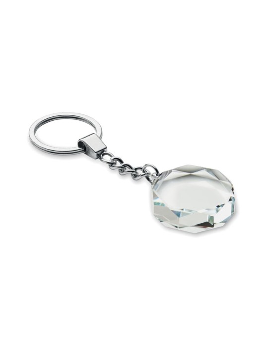 ROUNDWARD Porte-clés rond en verre
