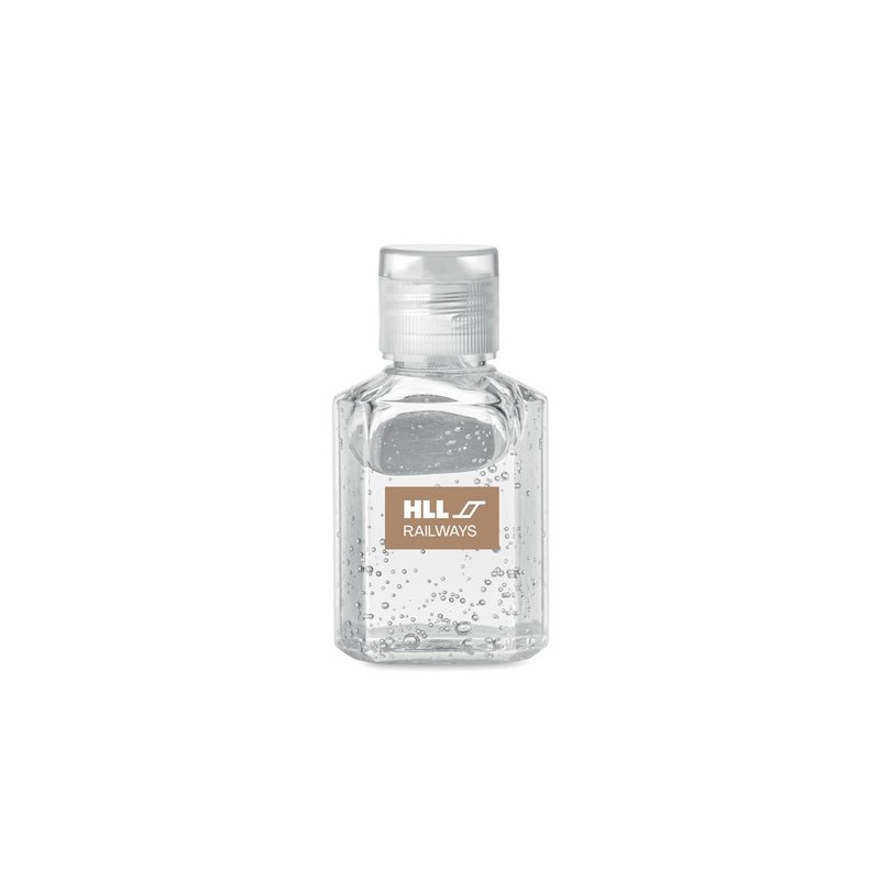 Gel nettoyant antibactérien pratique personnalisé 30ml pour mains - GEL 30 Couleurs : transparent cadeau entreprise pas cher