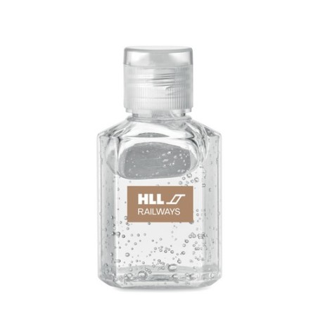 Gel nettoyant antibactérien pratique personnalisé 30ml pour mains - GEL 30 Couleurs : transparent cadeau entreprise pas cher
