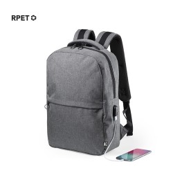 Sac à Dos Éco-Responsable et Pratique Personnalisé pas cher - Konor Couleurs : gris Matières : polyester recyclé 2