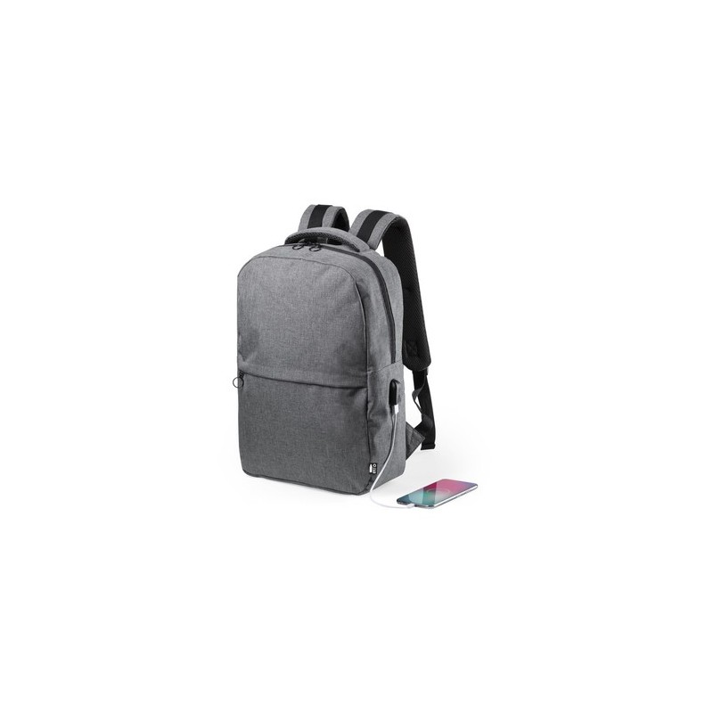 Sac à Dos Éco-Responsable et Pratique Personnalisé pas cher - Konor Couleurs : gris Matières : polyester recyclé livraison expre