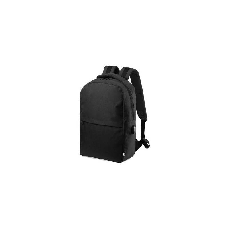 Sac à Dos Éco-Responsable et Pratique Personnalisé pas cher - Konor Couleurs : noir Matières : polyester recyclé personnalisable