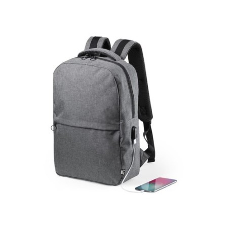 Sac à Dos Éco-Responsable et Pratique Personnalisé pas cher - Konor Couleurs : noir Matières : polyester recyclé objet promotion