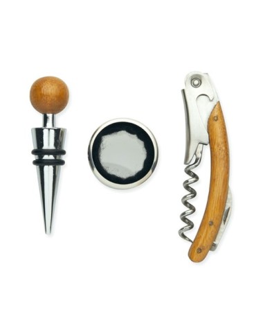 Coffret Sommelier Personnalisé en Bambou - Cadeau Idéal pas cher 2