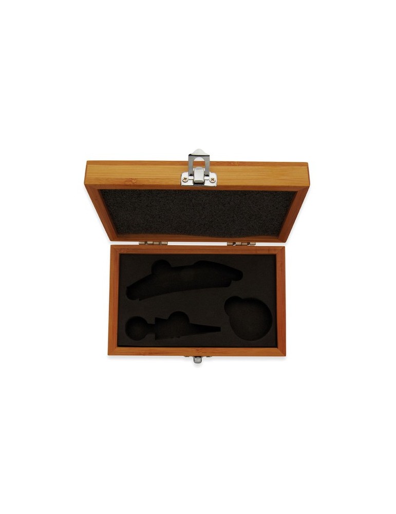 Coffret Sommelier Personnalisé en Bambou - Cadeau Idéal pas cher
