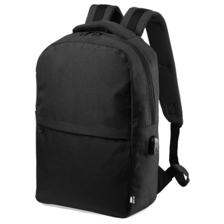 Sac à Dos Éco-Responsable et Pratique Personnalisé pas cher - Konor Couleurs : noir Matières : polyester recyclé goodies entrepr
