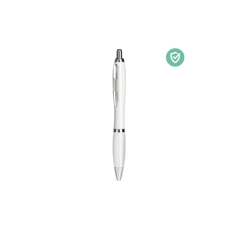 Stylo antibactérien personnalisé  RIO CLEAN Matières : ABS Couleurs : blanc