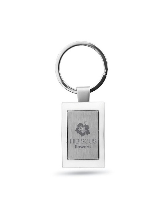 Porte-clés rectangulaire en métal personnalisé - HARROBS