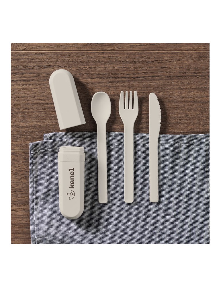 BITEFUL Set de couverts et étui en PLA