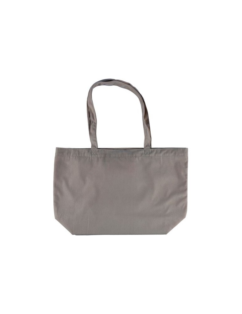 Sac shopping en velours côtelé Tino
