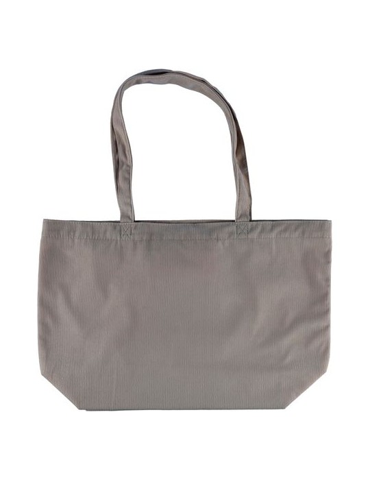 Sac shopping en velours côtelé Tino