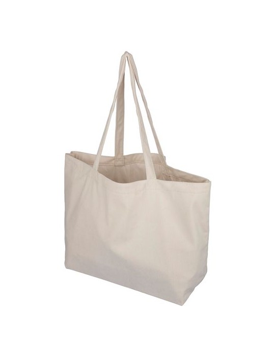 Sac shopping en velours côtelé Tino