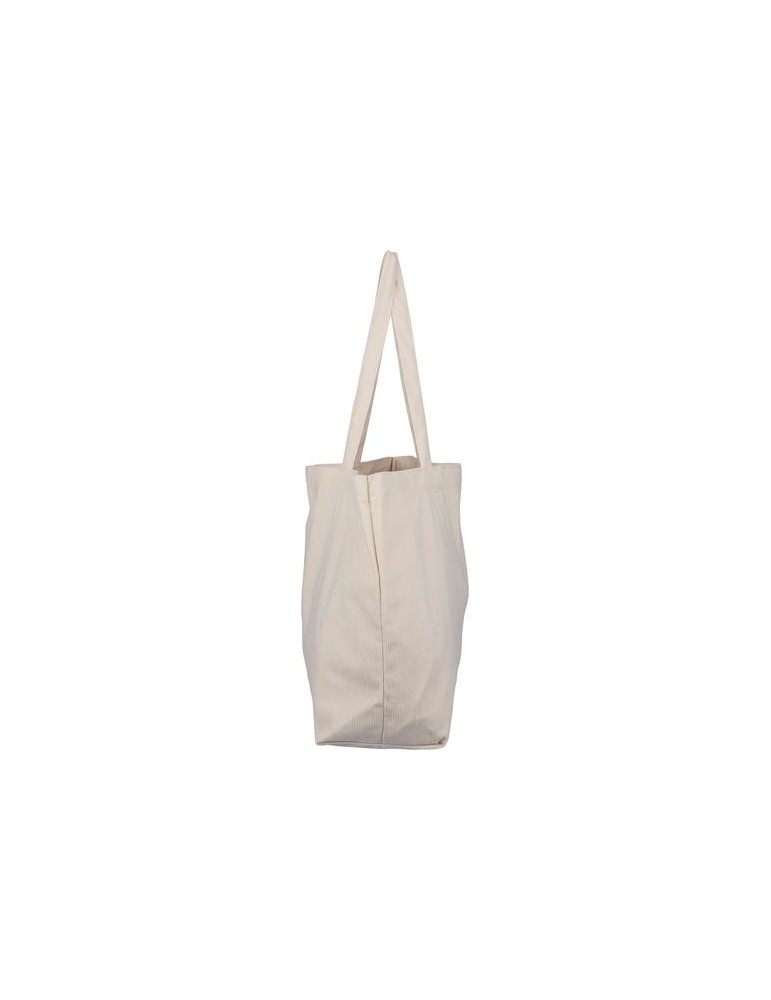Sac shopping en velours côtelé Tino
