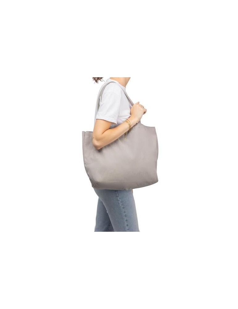 Sac shopping en velours côtelé Tino