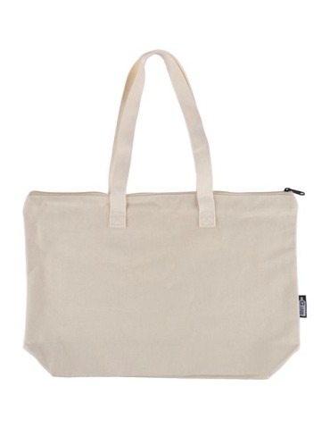 Sac shopping en polycoton recyclé 330 g/m2 Malina