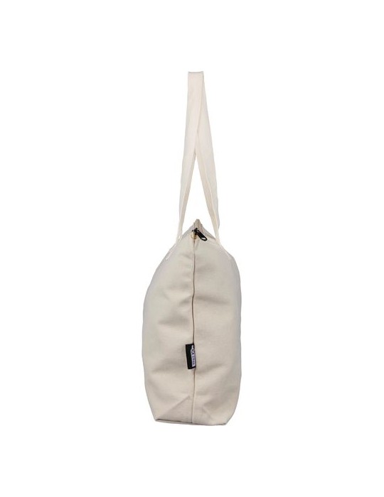 Sac shopping en polycoton recyclé 330 g/m2 Malina