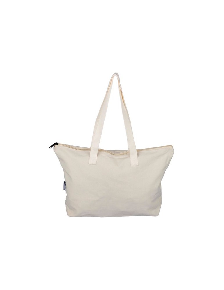 Sac shopping en polycoton recyclé 330 g/m2 Malina