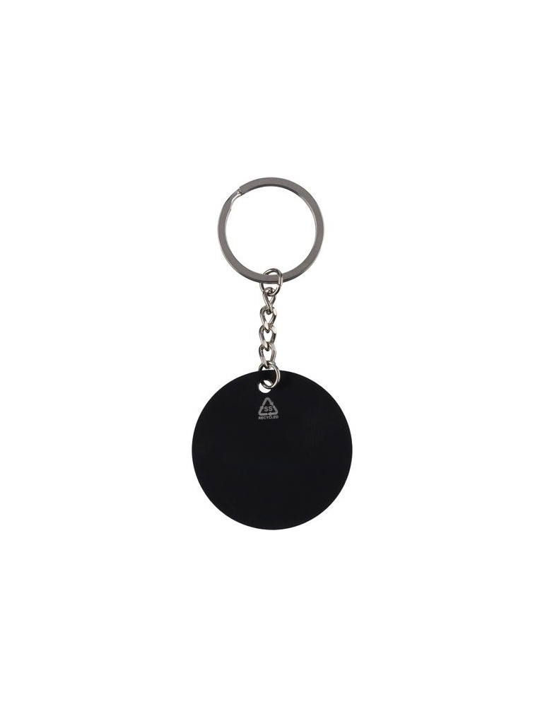 Porte-clés ballon de football en acier inoxydable recyclé Ciro
