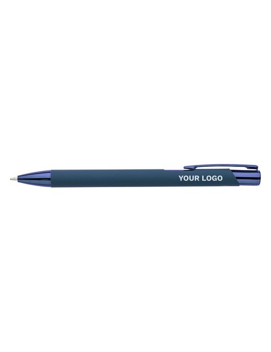 Stylo à bille toucher gomme en aluminium recyclé Anisa