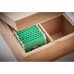 Boîte à thé  en bambou personnalisée - CAMPO TEA Matières : bambou Couleurs : bois livraison express 24h 48h