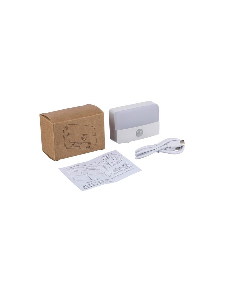 Lampe rechargeable avec détecteur en ABS recyclé Ari