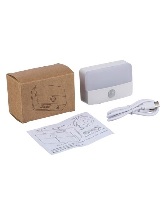 Lampe rechargeable avec détecteur en ABS recyclé Ari