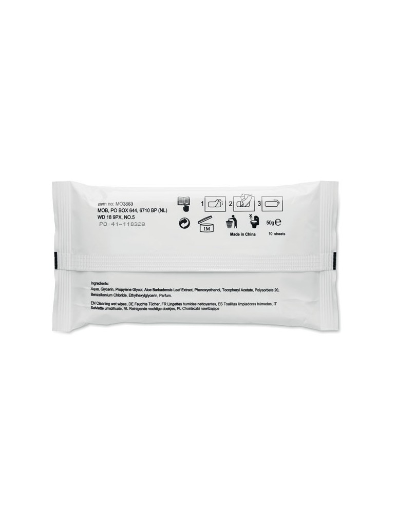 Lingettes Nettoyantes Pratiques Beauté Personnalisées pas cher