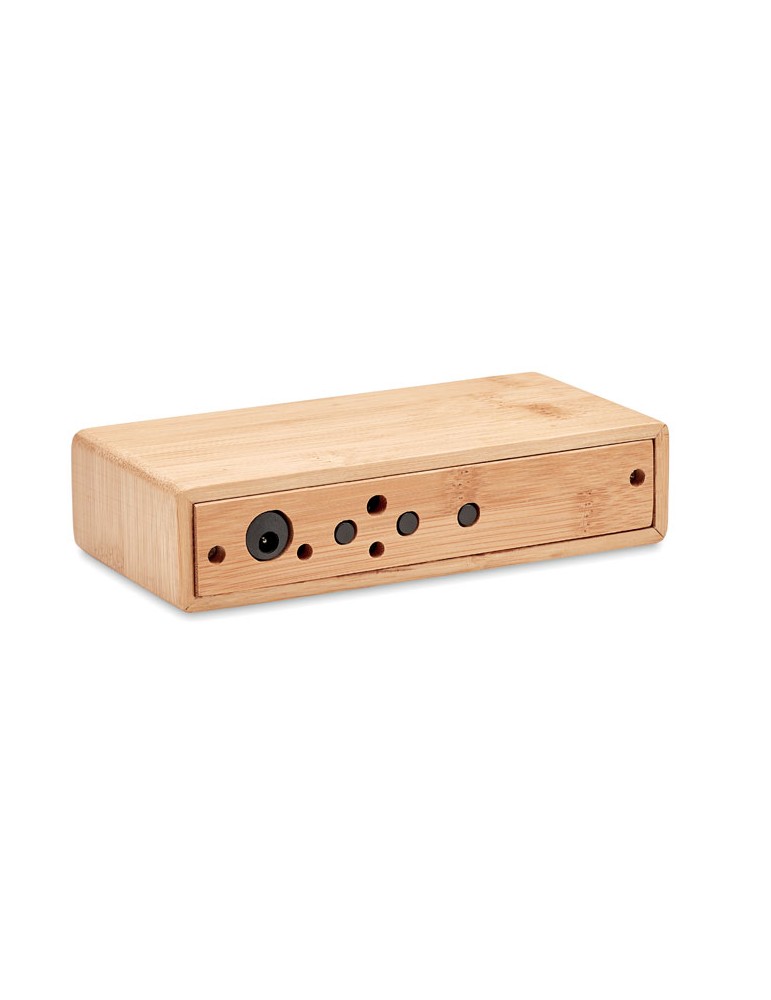 Chargeur sans fil  en bambou | Objets publicitaires MORO