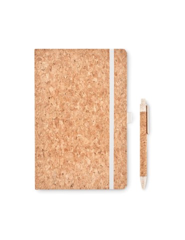 Carnet A5 et stylo en liège | Objets publicitaires