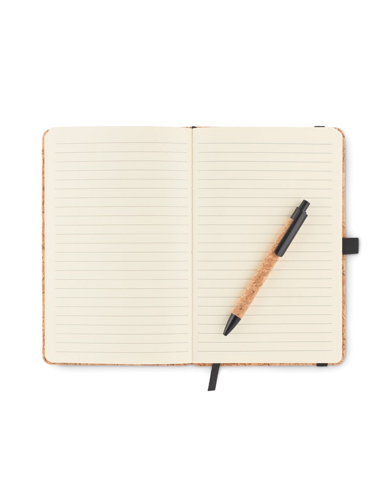 Carnet A5 et stylo en liège | Objets publicitaires