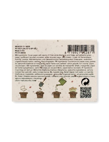 Bloc Notes Personnalisé GROW ME Offrez Vous des Fleurs