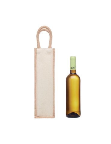 Sac en jute personnalisable pour bouteille - Objets Publicitaires