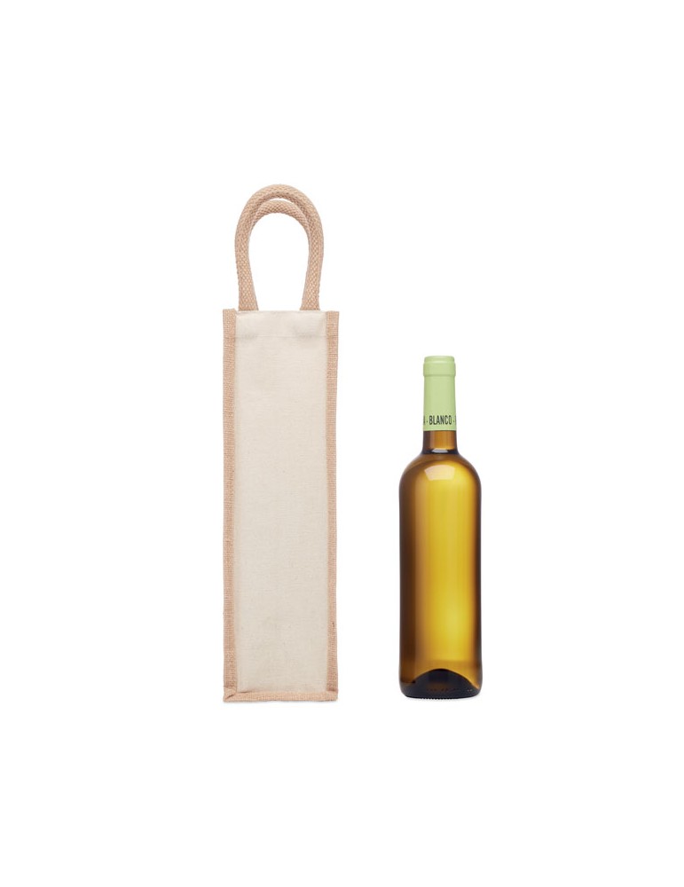 Sac en jute personnalisable pour bouteille - Objets Publicitaires