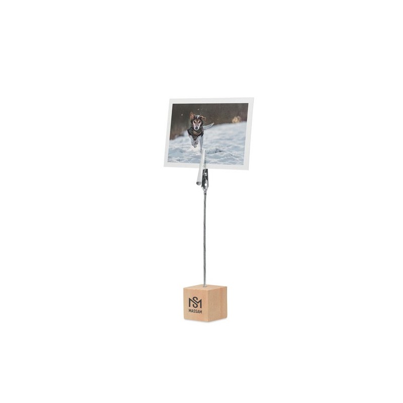 Clip mémos en bois personnalisé  HELLO CLIP Matières : bois Couleurs : bois cadeau entreprise pas cher