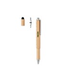 Stylo Multifonction en Bambou Personnalisé TOOLBAM pas cher