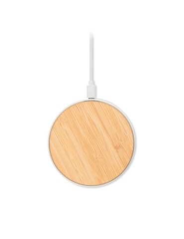 Chargeur sans fil personnalisable en bambou - DESPAD + 10W pas cher