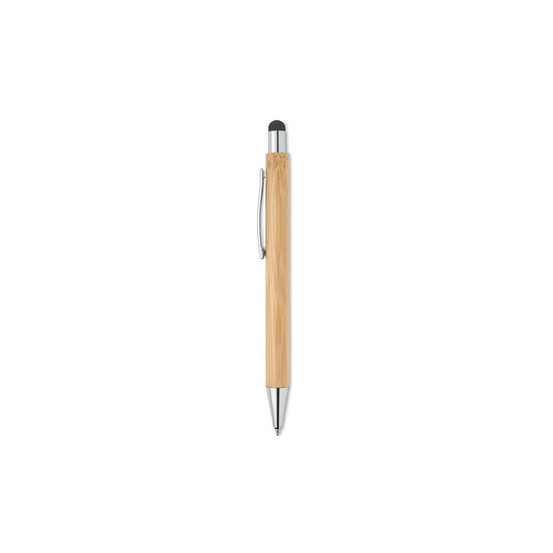 Stylo personnalisé en bambou BAYBA - Stylet  Matières : bambou Couleurs : bois personnalisable avec votre logo