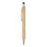Stylo personnalisé en bambou BAYBA - Stylet  Matières : bambou Couleurs : bois personnalisable avec votre logo